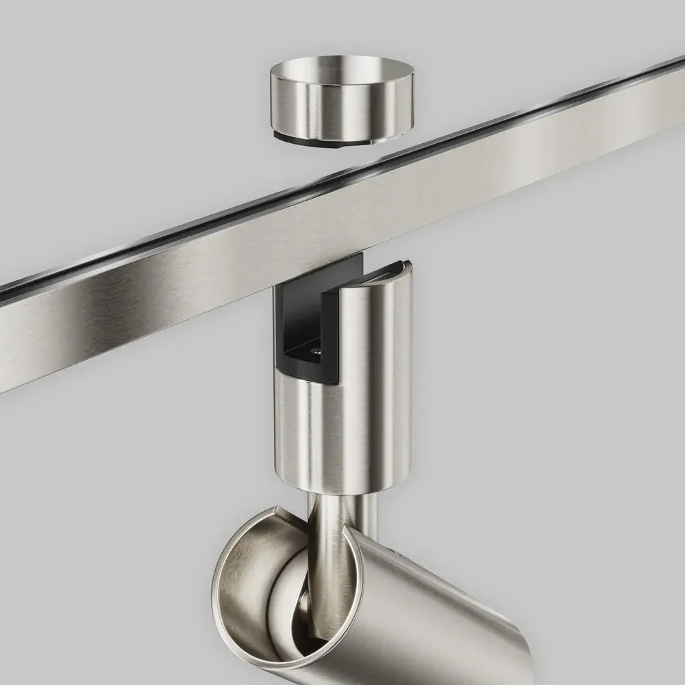 Трековый светильник Maytoni FOCUS LED — магнитные, никель, ракурс 4