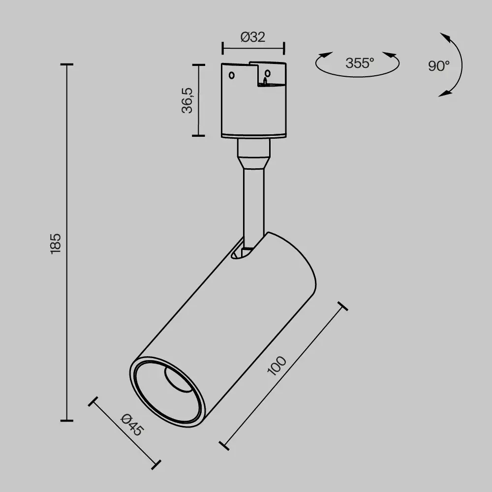 Трековый светильник Maytoni FOCUS LED — магнитные, черный