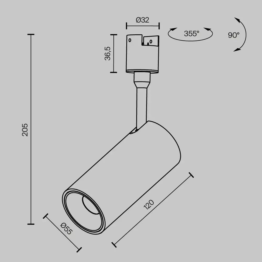 Трековый светильник Maytoni FOCUS LED — магнитные, черный