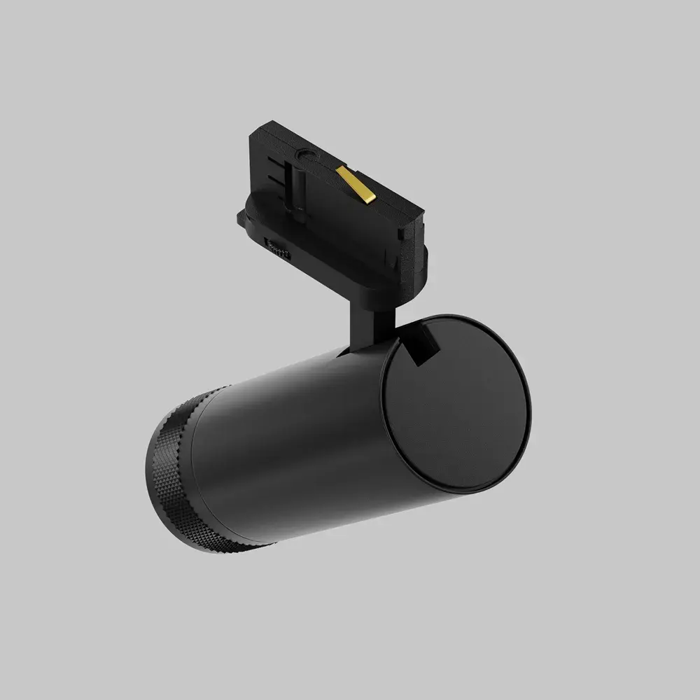 Трековый светильник Maytoni FOCUS ZOOM — трехфазные, черный, ракурс 4