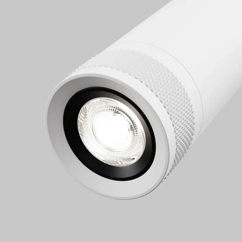 Трековый светильник Maytoni FOCUS ZOOM — трехфазные, белый, ракурс 3