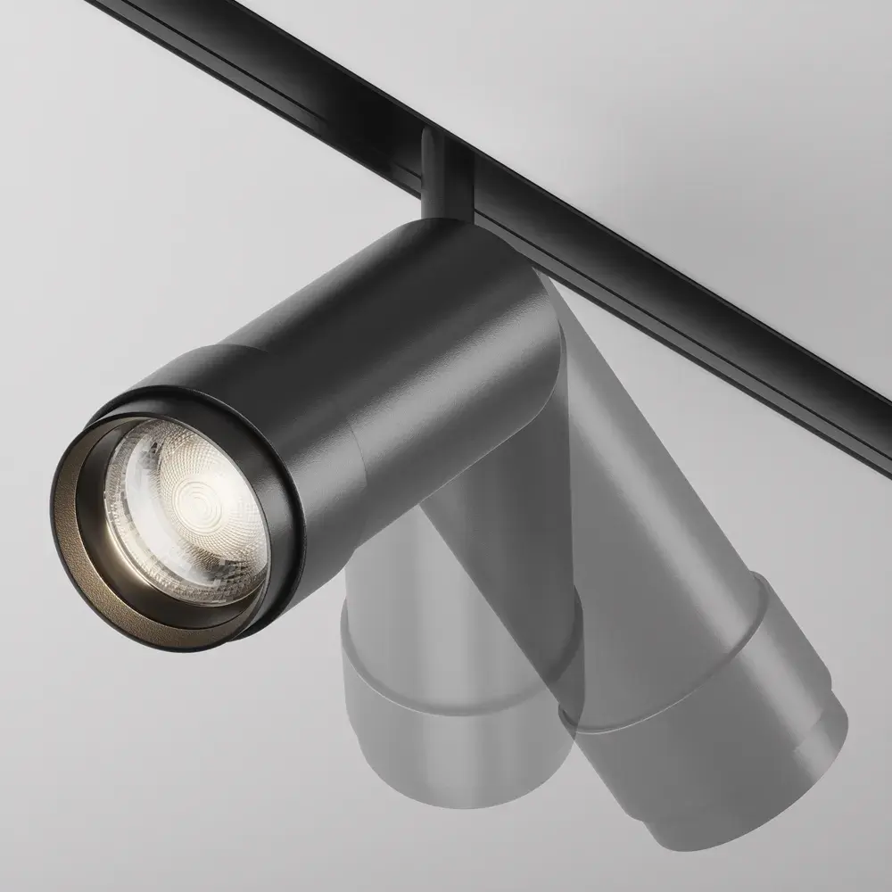 Трековый светильник Maytoni FOCUS ZOOM — магнитные, черный, ракурс 3