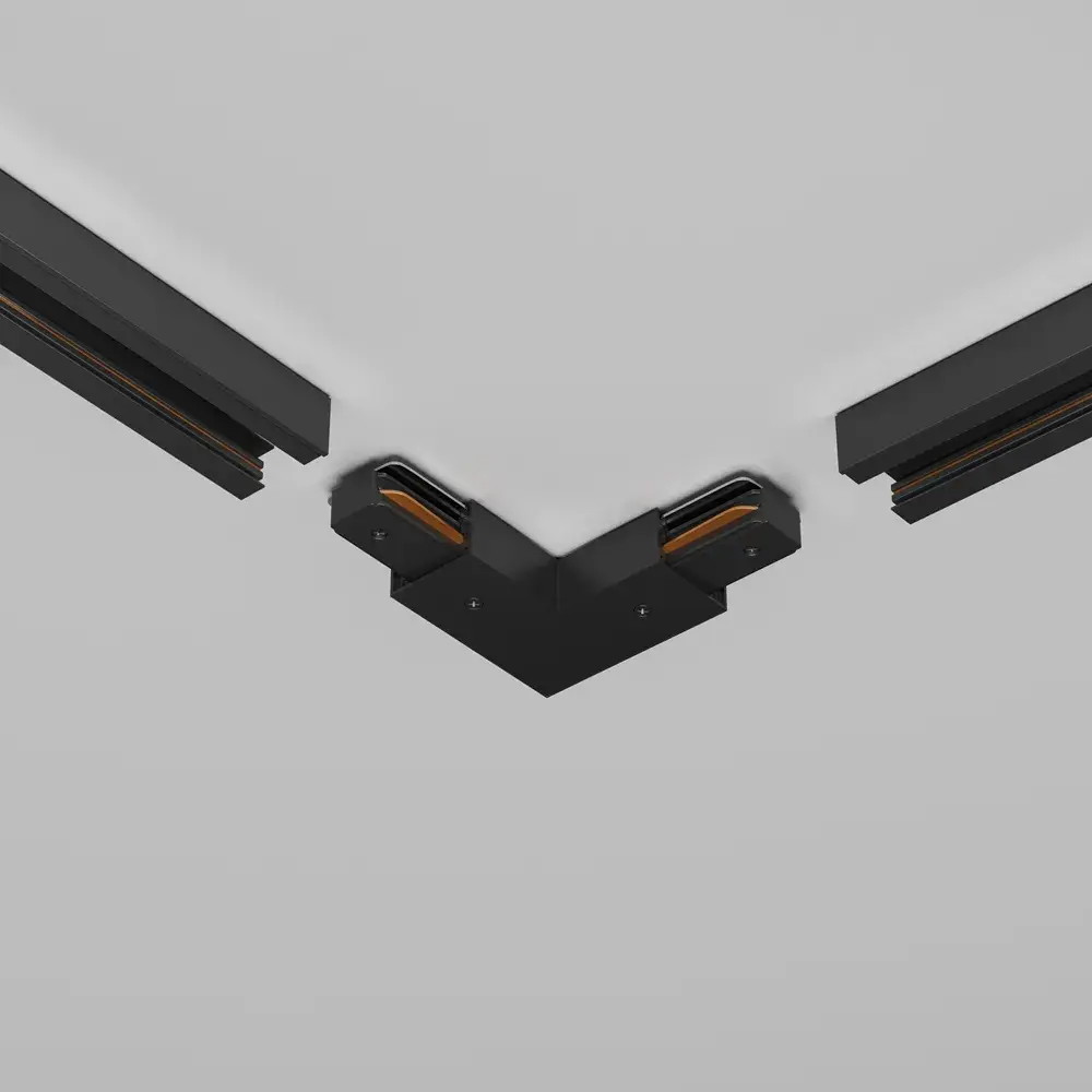 Коннектор Maytoni ACCESSORIES FOR TRACKS UNITY — однофазные, черный, ракурс 2