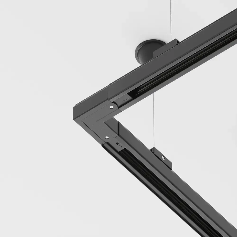 Коннектор Maytoni 3 PHASE TRACK SYSTEM — трехфазные, черный, ракурс 4