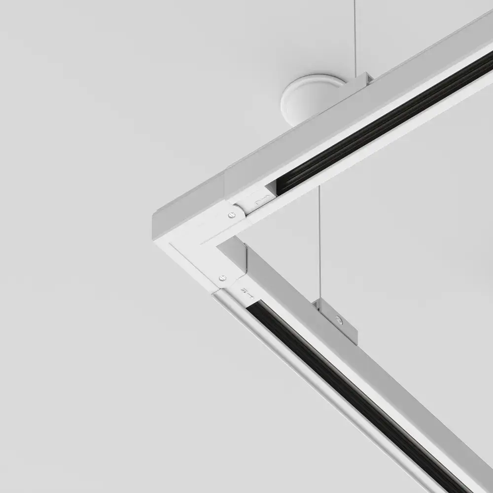 Коннектор Maytoni 3 PHASE TRACK SYSTEM — трехфазные, белый, ракурс 4