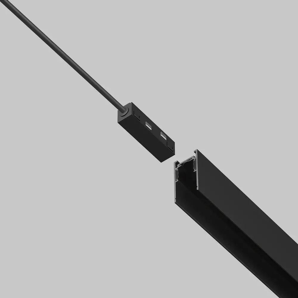 Ввод питания Maytoni ACCESSORIES FOR TRACKS EXILITY — магнитные, черный, ракурс 2