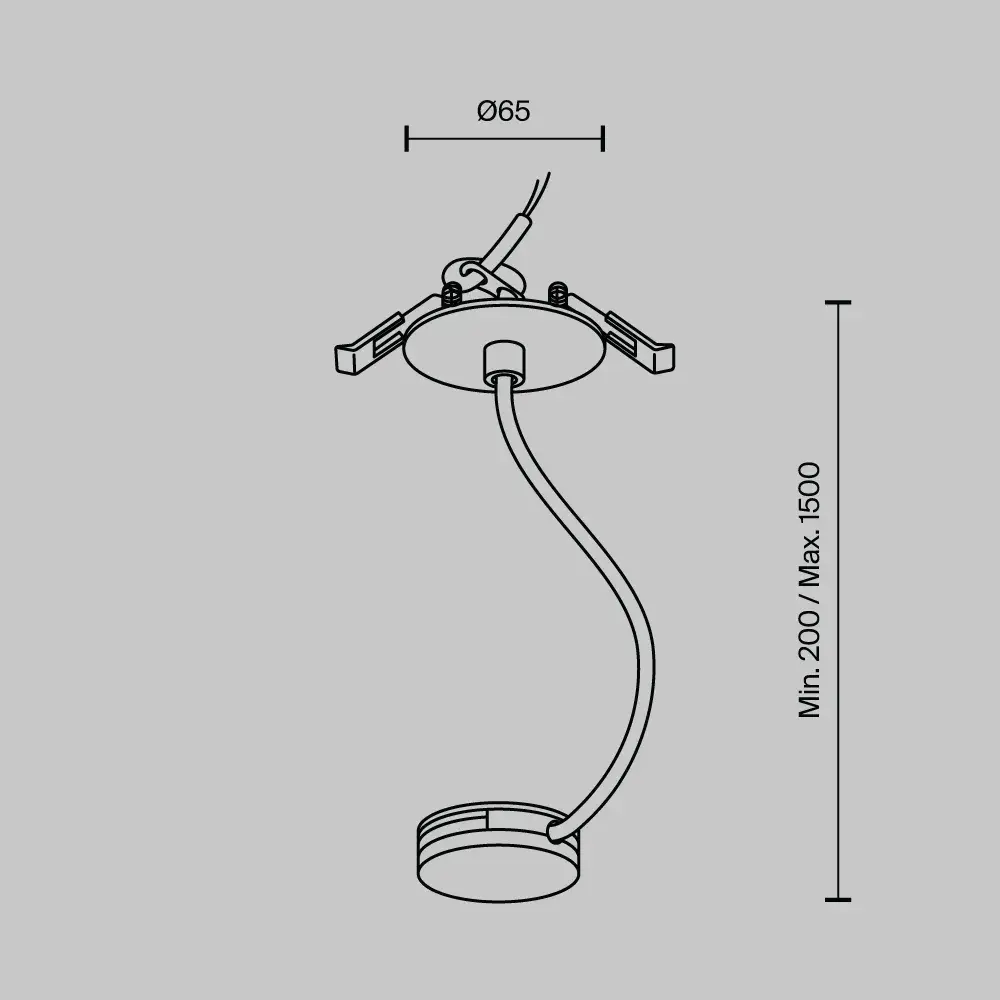 Ввод питания Maytoni ACCESSORIES FOR SYSTEM PARITY — тканевые, черный