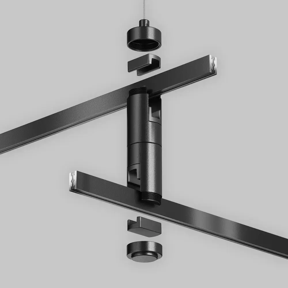 Крепёж Maytoni ACCESSORIES FOR TRACKS FLARITY — магнитные, черный, ракурс 2