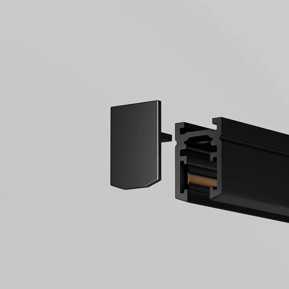 Заглушка Maytoni ACCESSORIES FOR TRACKS LEVITY — магнитные, черный, ракурс 2