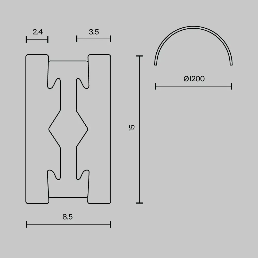 Шинопровод Maytoni BUSBAR TRUNKINGS FLARITY — магнитные, латунь