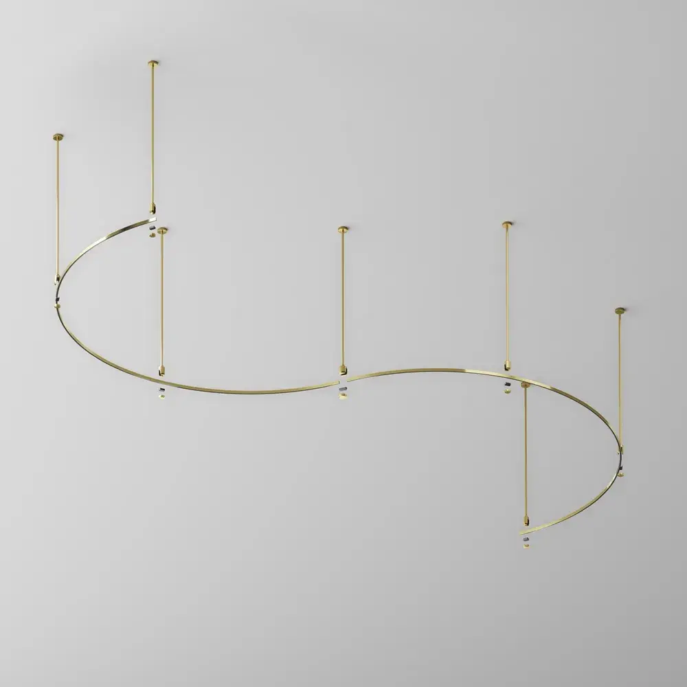 Шинопровод Maytoni BUSBAR TRUNKINGS FLARITY — магнитные, латунь, ракурс 3