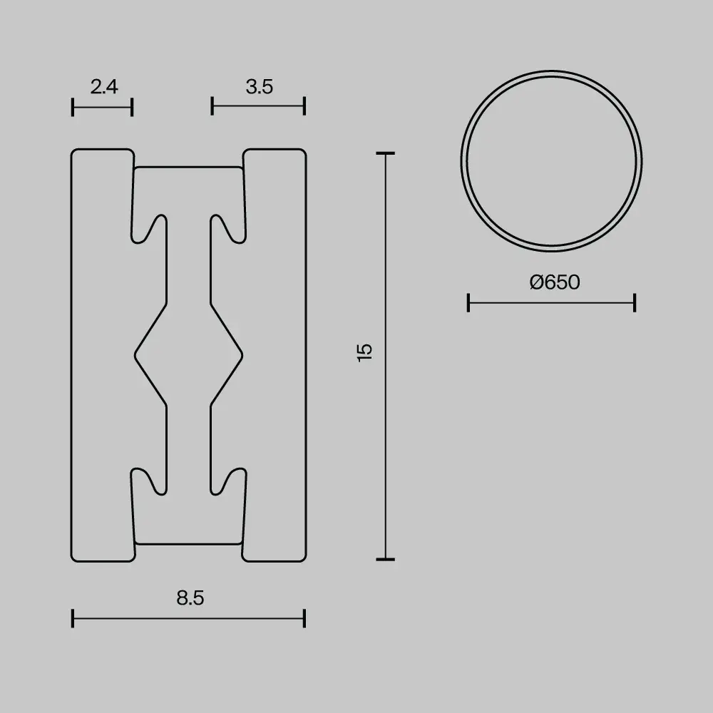 Шинопровод Maytoni BUSBAR TRUNKINGS FLARITY — магнитные, никель