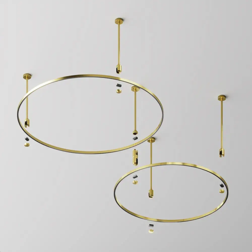 Шинопровод Maytoni BUSBAR TRUNKINGS FLARITY — магнитные, латунь, ракурс 3