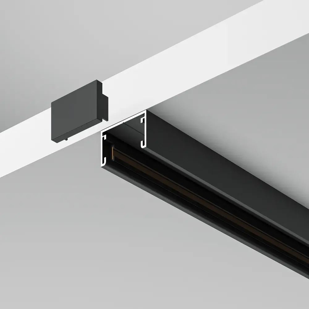 Шинопровод Maytoni BUSBAR TRUNKINGS BASITY — магнитные, черный, ракурс 3