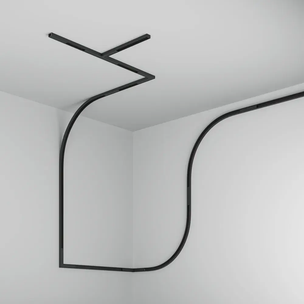 Шинопровод Maytoni BUSBAR TRUNKINGS BASITY — магнитные, черный, ракурс 5