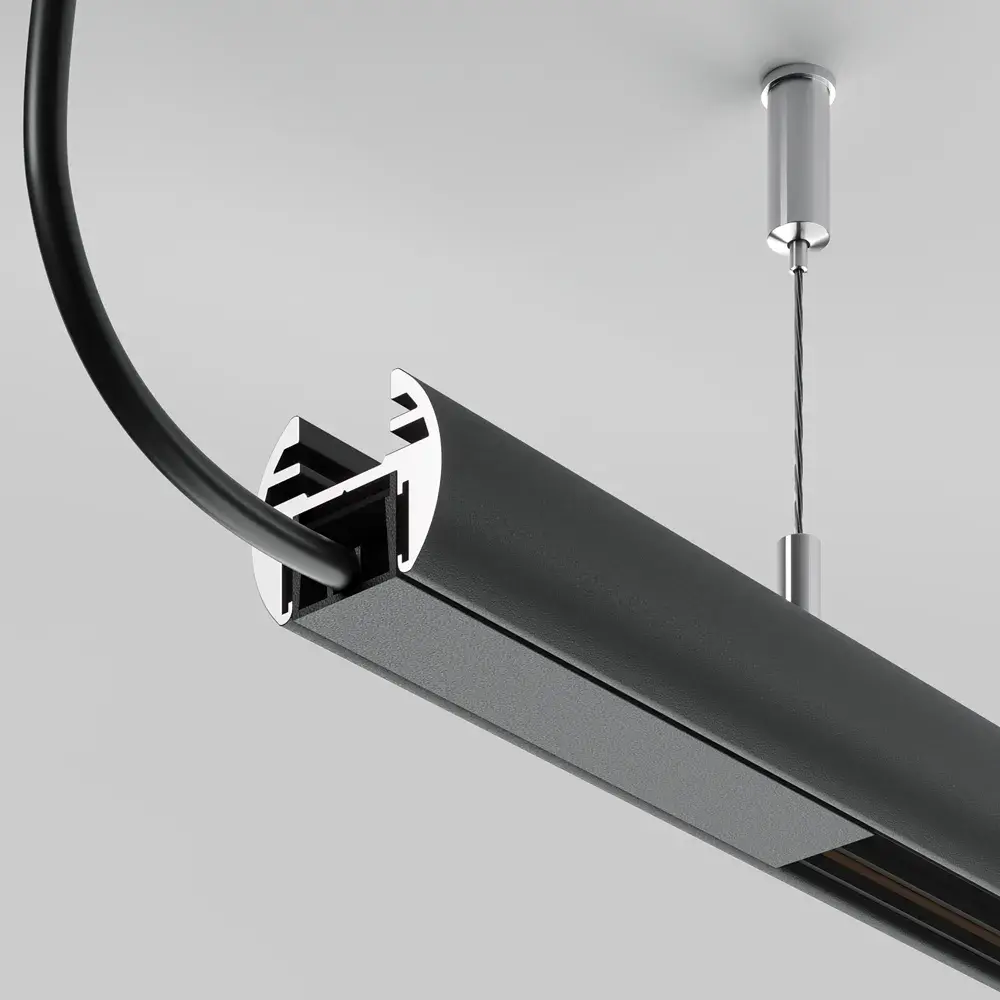 Шинопровод Maytoni BUSBAR TRUNKINGS BASITY — магнитные, черный, ракурс 2