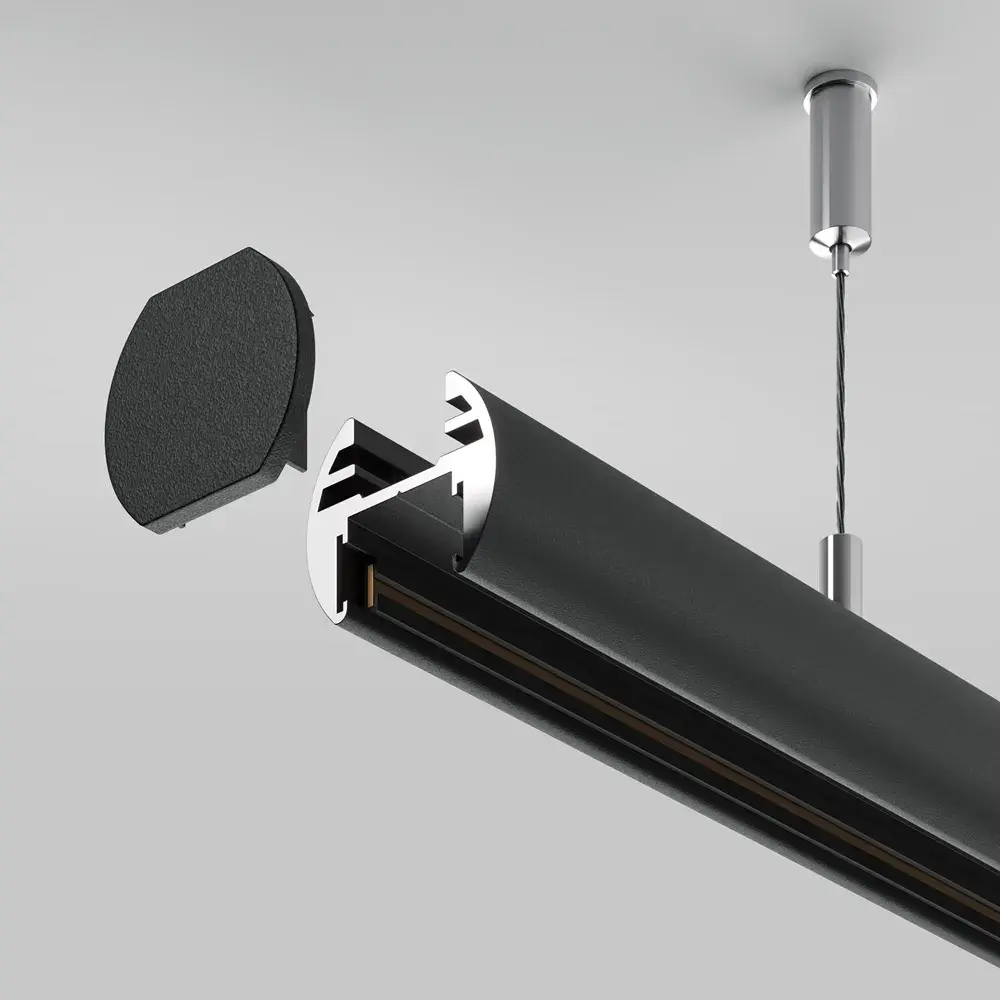 Шинопровод Maytoni BUSBAR TRUNKINGS BASITY — магнитные, черный, ракурс 3
