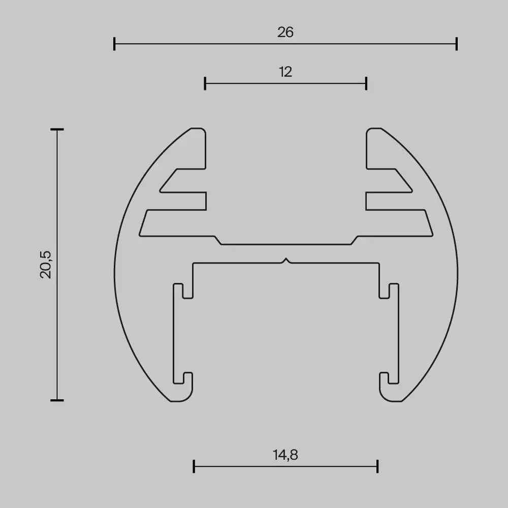 Шинопровод Maytoni BUSBAR TRUNKINGS BASITY — магнитные, черный