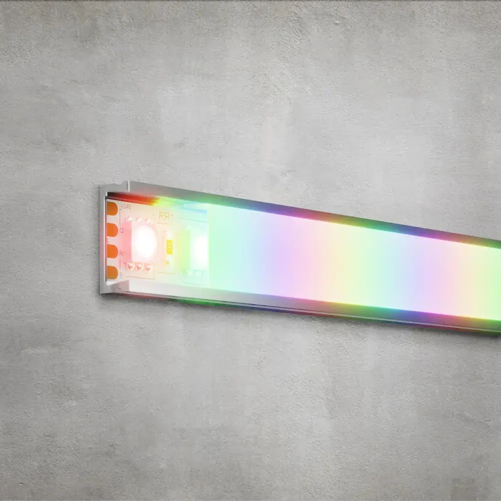 Светодиодная лента 24В 5050 21Вт/м Цветная (RGB) 5м IP20, ракурс 4