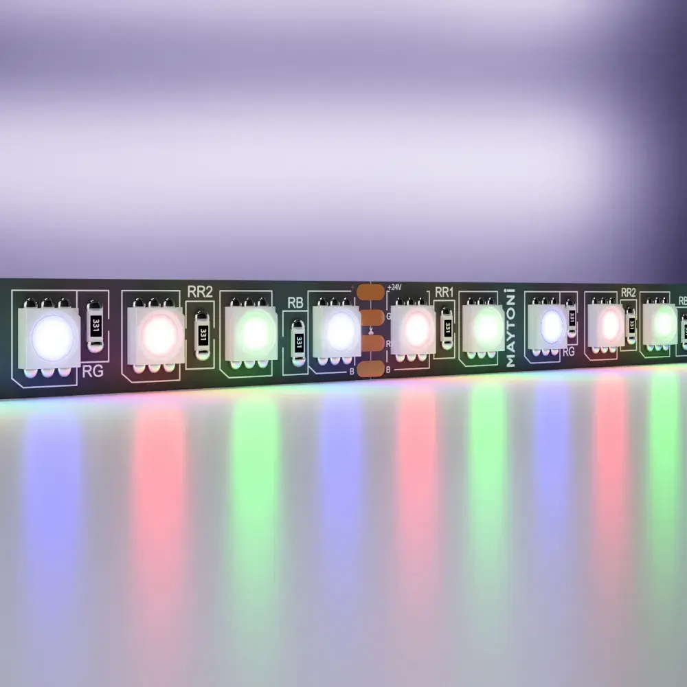 Светодиодная лента 24В 5050 21Вт/м Цветная (RGB) 5м IP20 Black