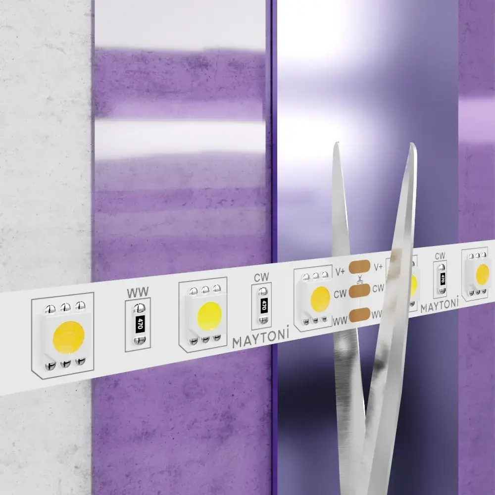 Светодиодная лента 24В 5050 14,4Вт/м Комбинированная (MIх) 5м IP20, ракурс 3