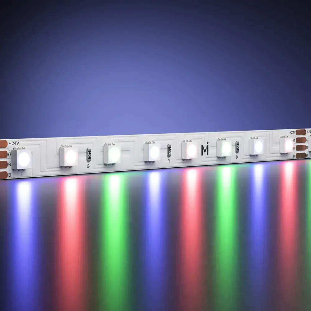 Светодиодная лента Ультра 24В 3838 8Вт/м Цветная (RGB) 5м IP 20 201130