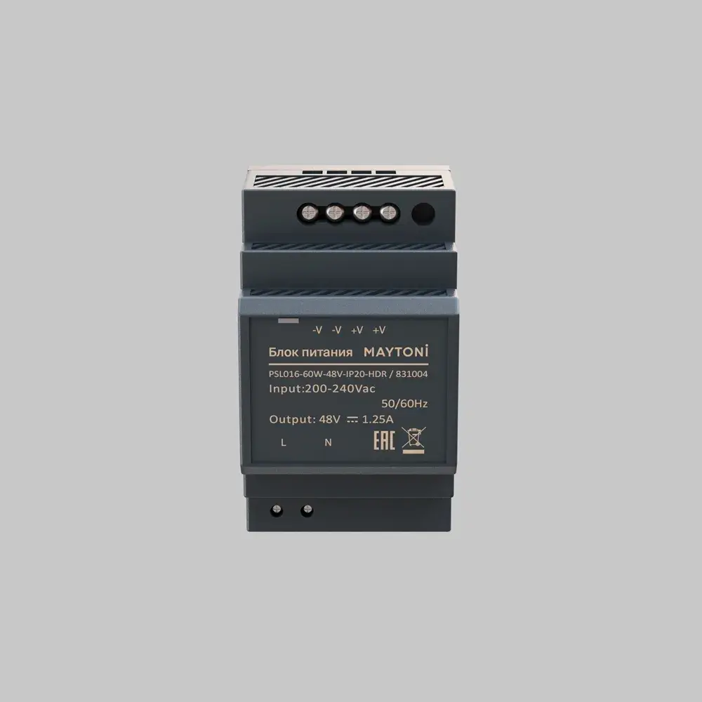 Источник напряжения PSL016 48В 60Вт IP 20 831004, ракурс 2