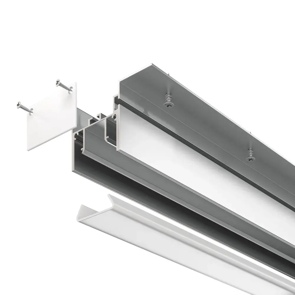 Алюминиевый профиль для натяжного потолка 35x52 (Серебро, 2 м), ALM012S-2M, ракурс 3