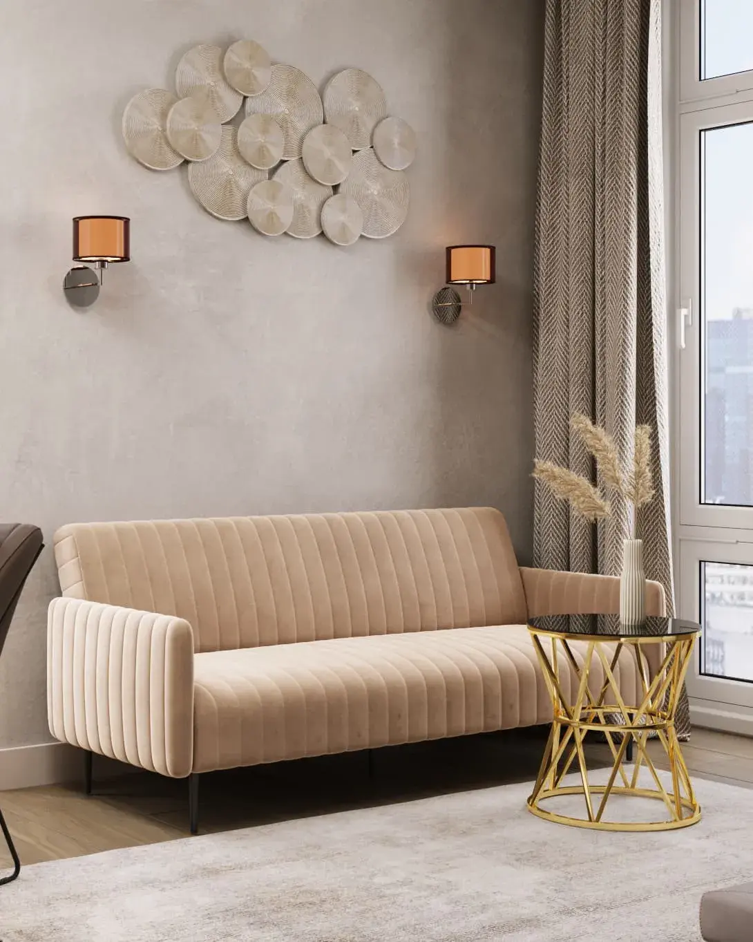 Бра Moderli V2730-1W ROOM — хром, ракурс 4