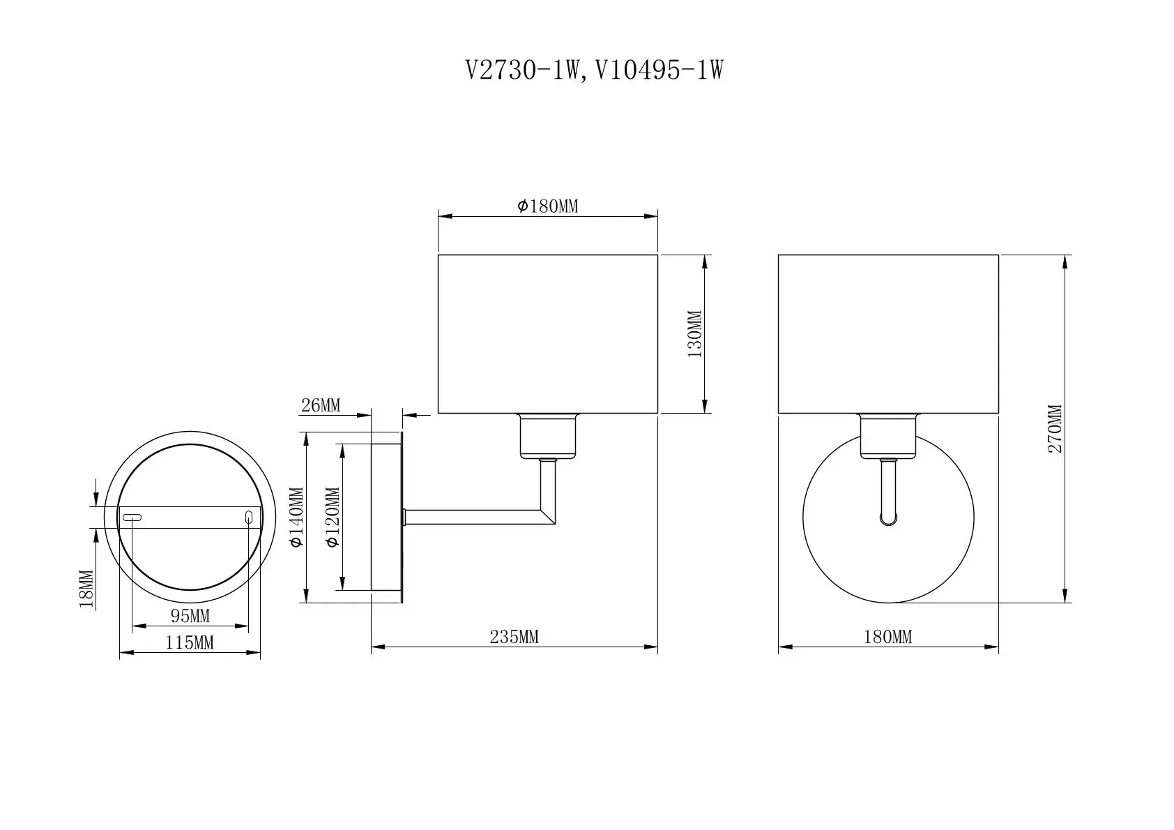 Бра Moderli V2730-1W ROOM — хром