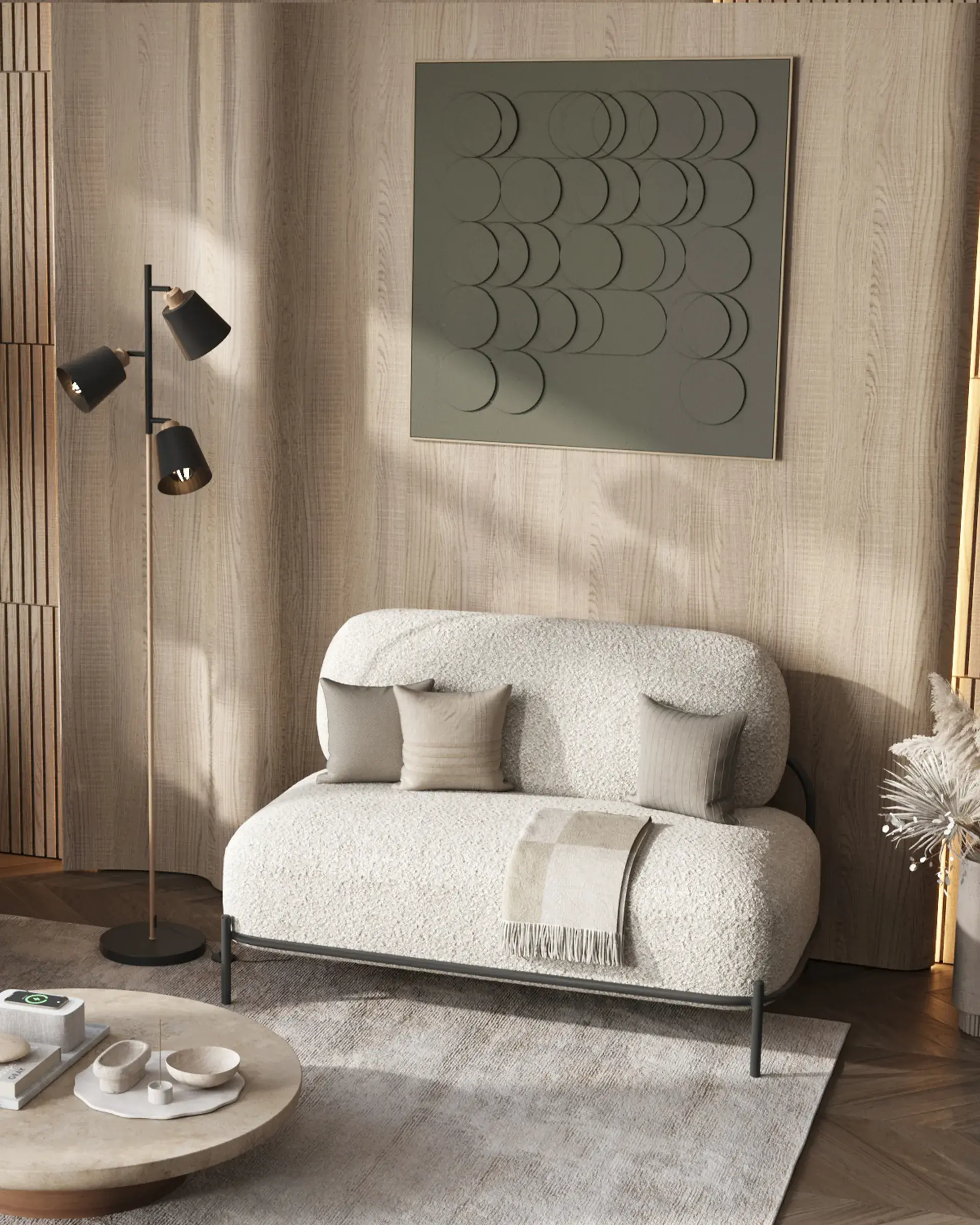 Торшер Moderli V3051-3F FLOOR — черный, ракурс 3