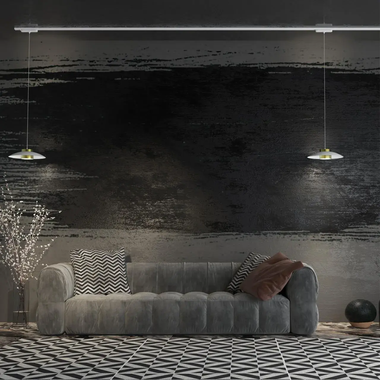 Подвесной светильник Novotech в стиле LOFT с белым и золотым матовым металлическим плафоном, ракурс 5