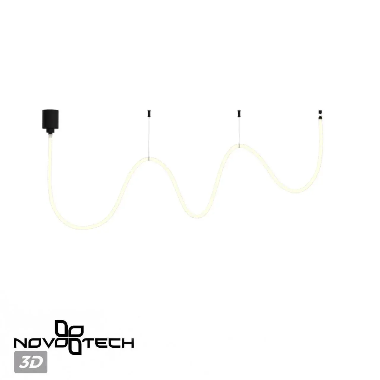 Трековый светильник Novotech в стиле однофазные, черный алюминий и белый пластик с имитацией канатной оплетки, ракурс 5