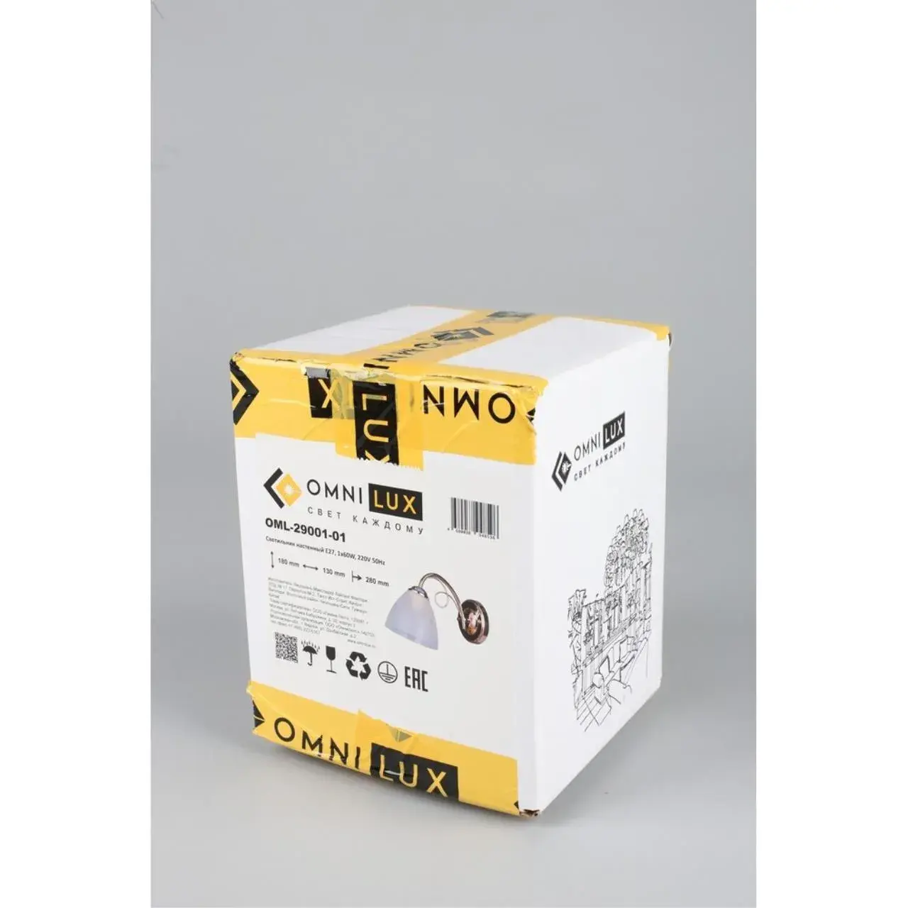 Бра Omnilux OML-29001-01 CASTELLARO — золотой, ракурс 5