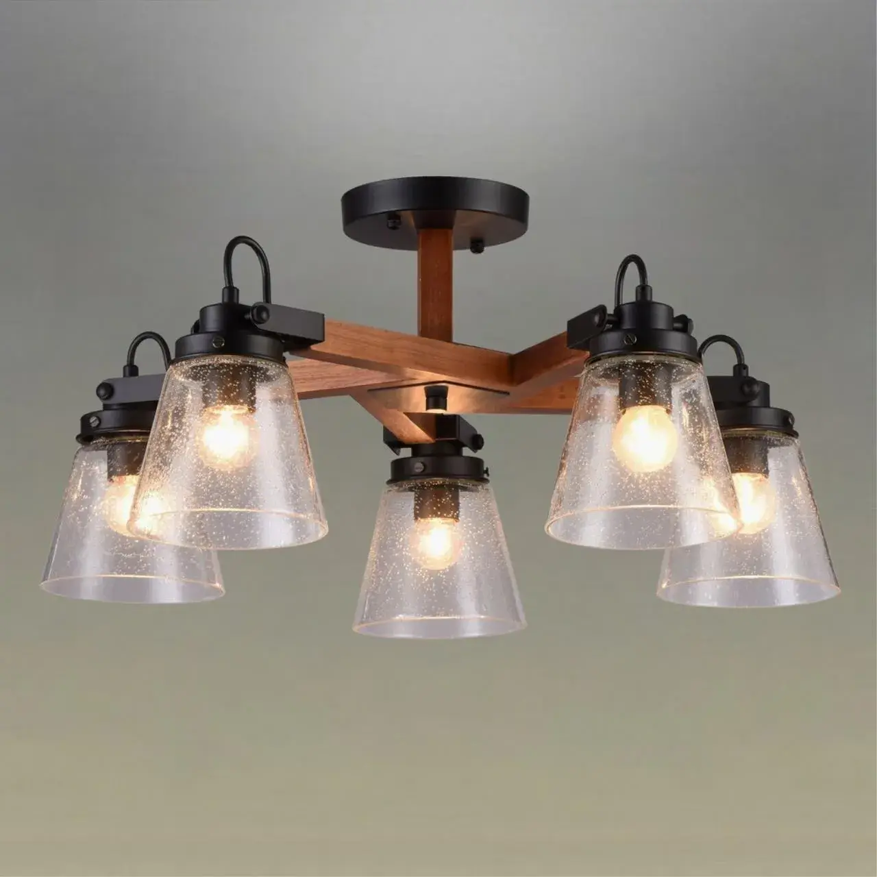 Люстра Omnilux OML-51007-05 BORGO — черный