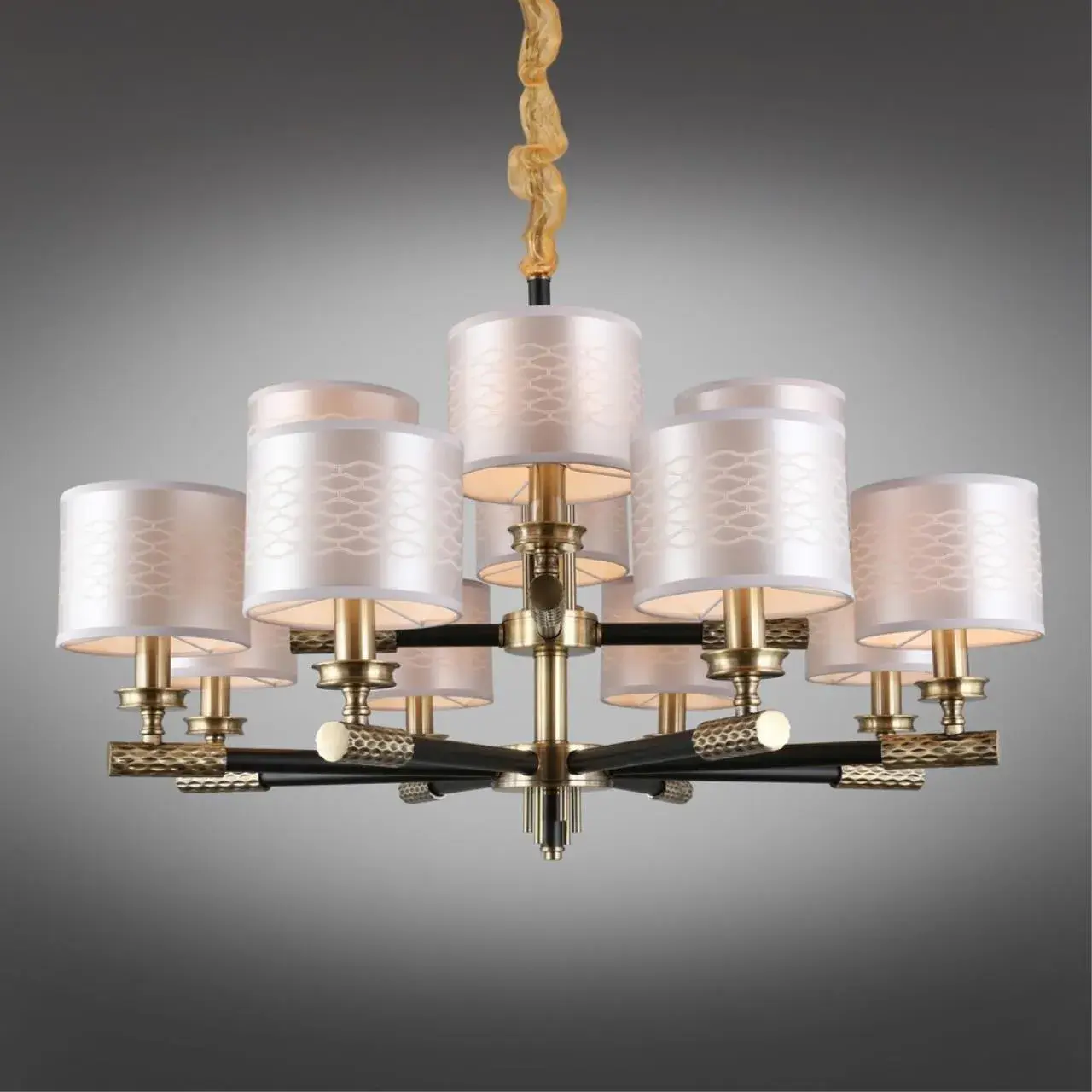 Люстра Omnilux OML-57303-12 ALBINIA — бронза, ракурс 2