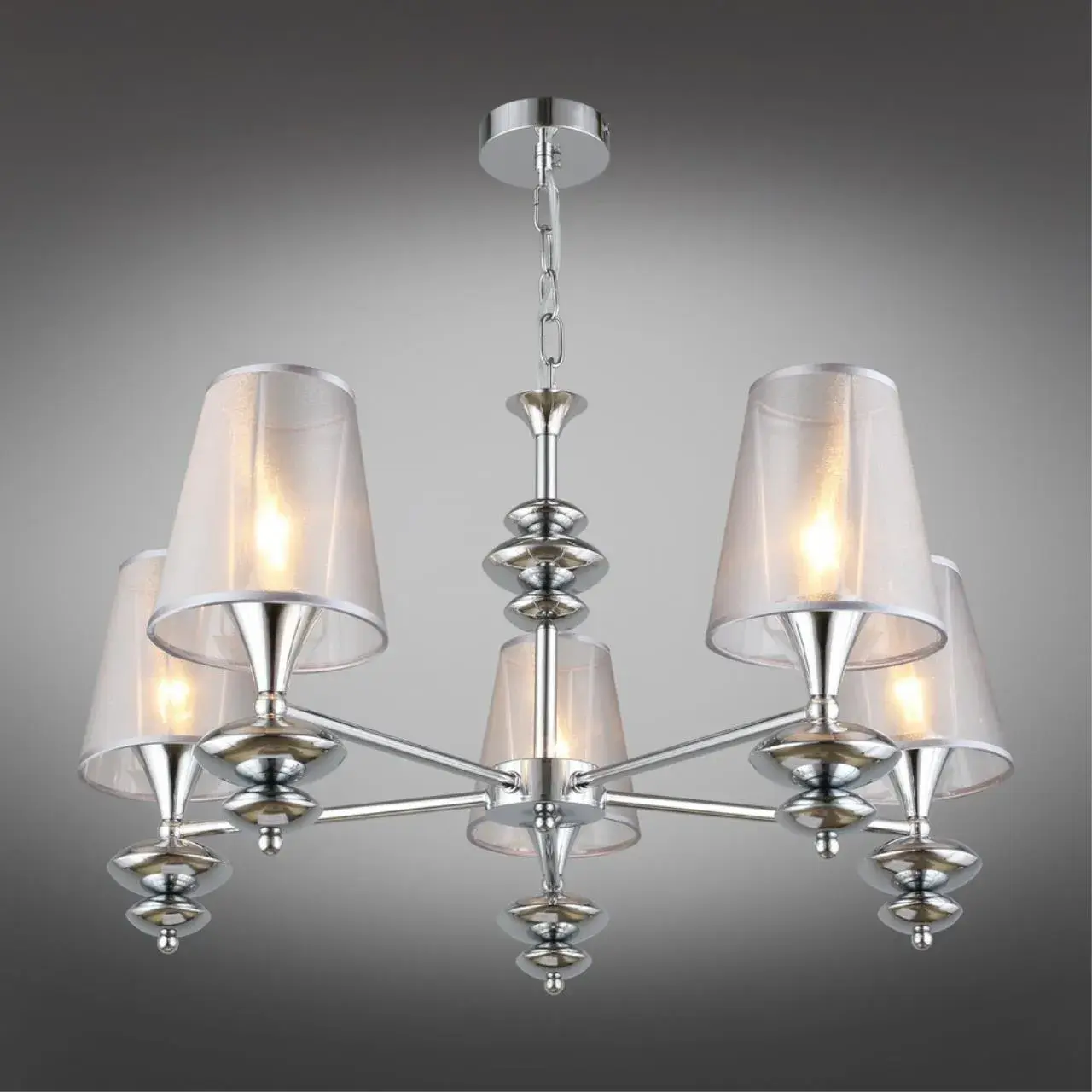 Люстра Omnilux OML-67503-05 LIGURE — хром, ракурс 2