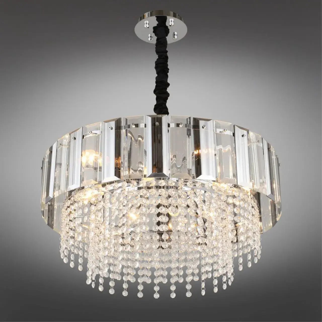 Люстра Omnilux OML-69603-10 OLIVERI — хром, ракурс 2