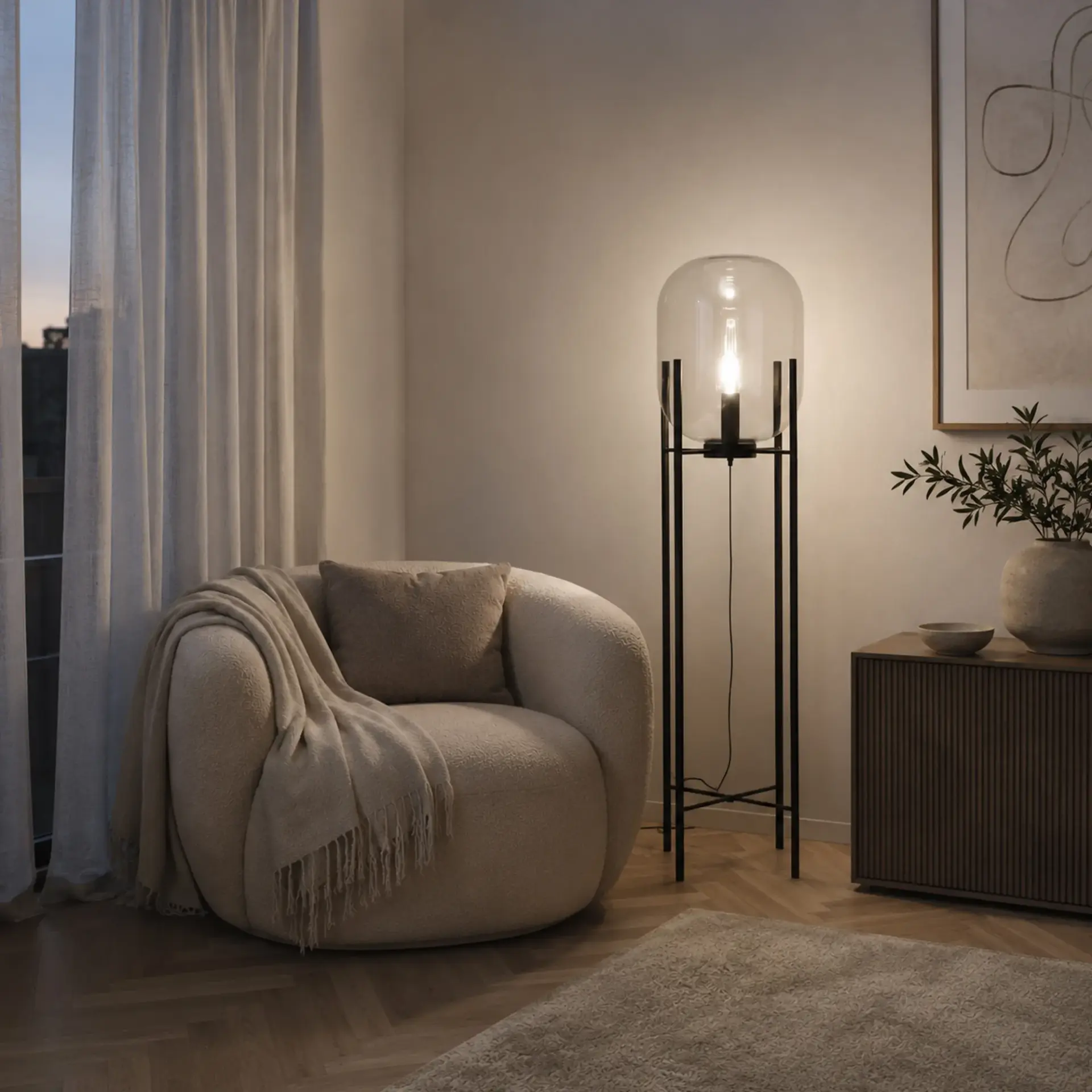 Торшер ST Luce SL1050.525.01 БУРАСКА — черный, ракурс 6