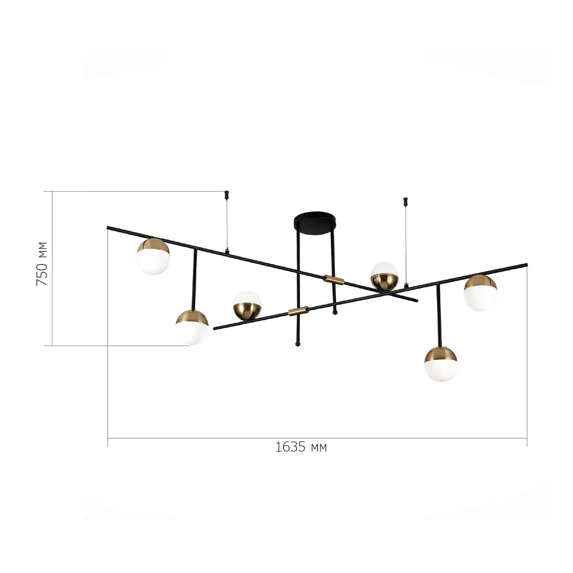 Люстра ST Luce SL1507.422.06 АЛЬБЕРО — черный
