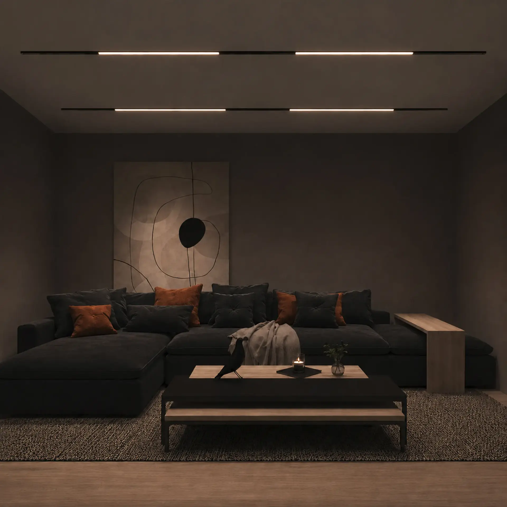 Трековый светильник ST Luce ST360.436.40 СКАЙЛАЙН 48V — черный, ракурс 5