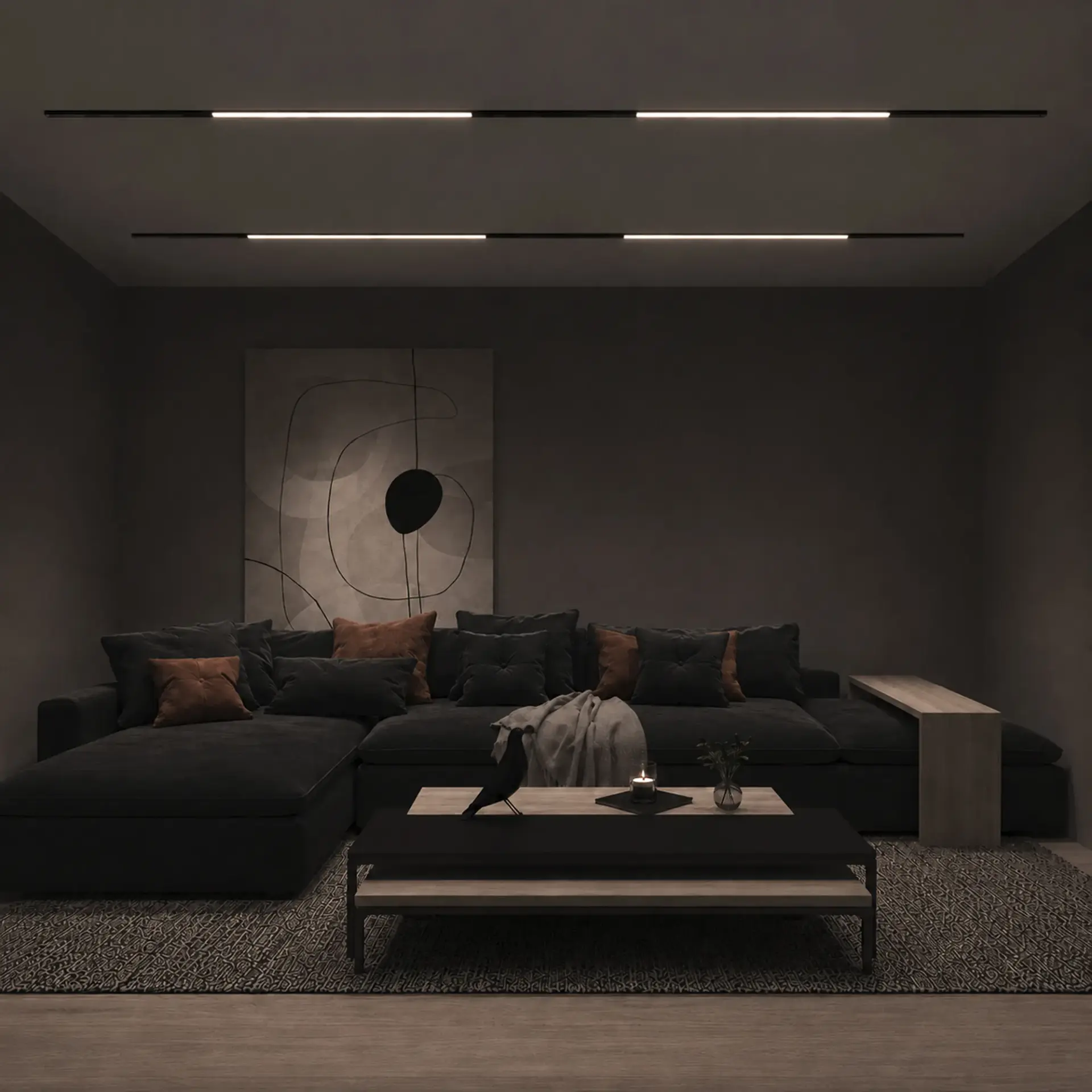 Трековый светильник ST Luce ST360.446.40 СКАЙЛАЙН 48V — черный, ракурс 5