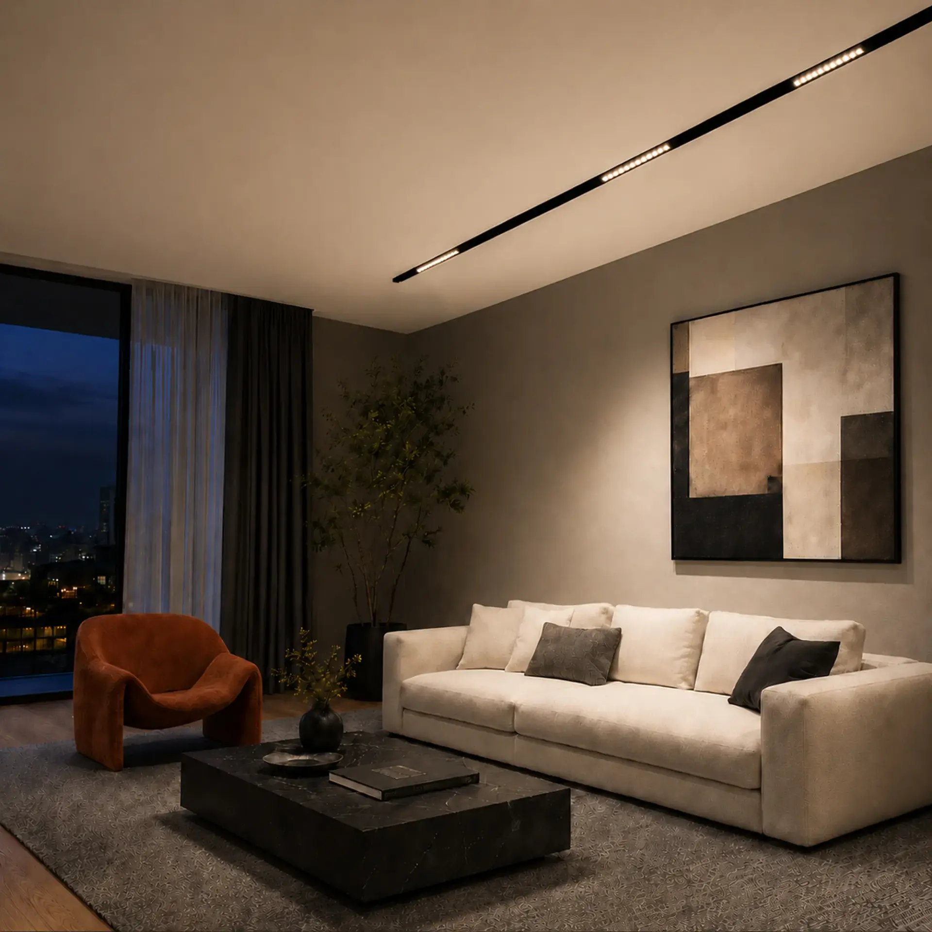 Трековый светильник ST Luce ST361.436.12 СКАЙЛАЙН 48V — черный, ракурс 5