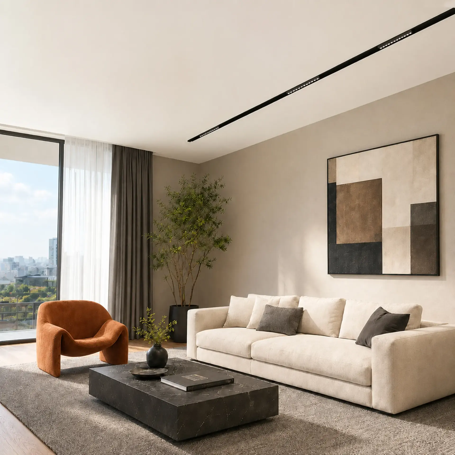 Трековый светильник ST Luce ST361.436.12 СКАЙЛАЙН 48V — черный