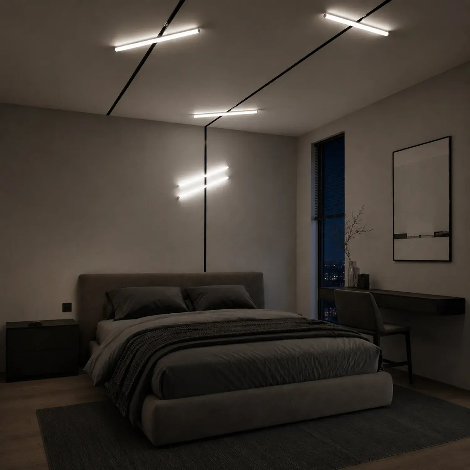 Трековый светильник ST Luce ST803.436.10 СКАЙЛАЙН 48V — черный, ракурс 5