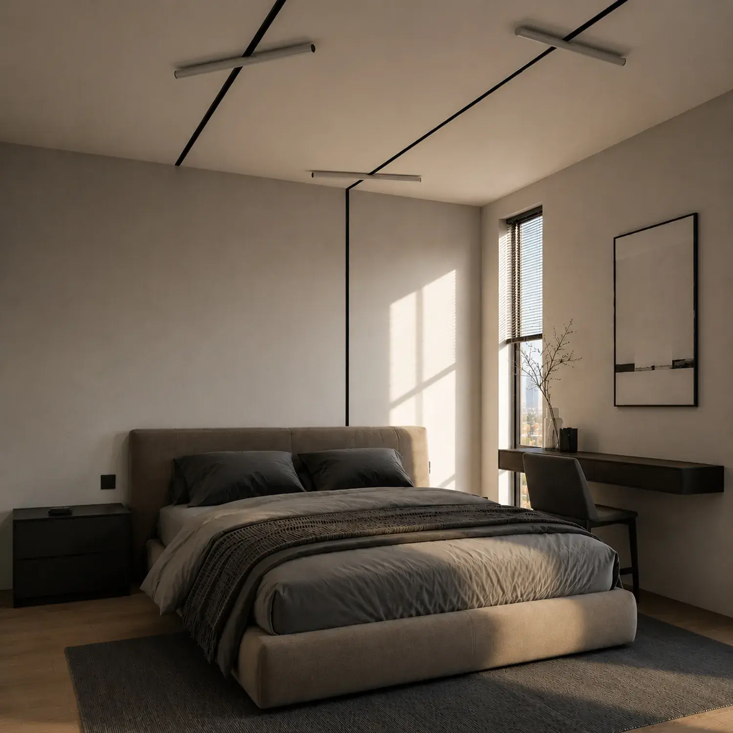 Трековый светильник ST Luce ST803.436.10 СКАЙЛАЙН 48V — черный, ракурс 6