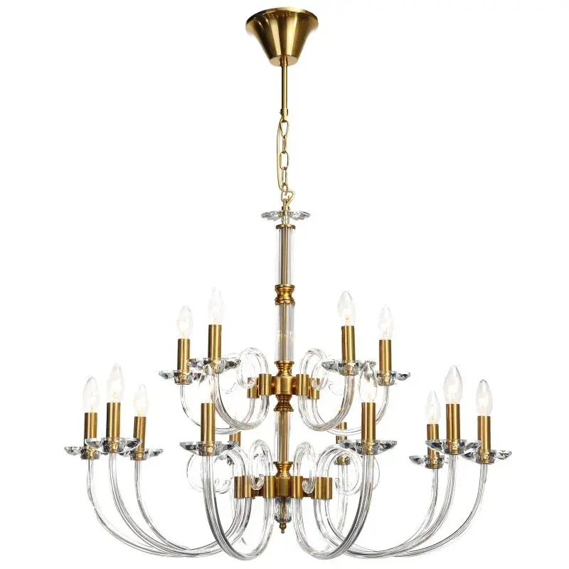 Люстра Stilfort 1050/03/15P GLASS | ГЛАСС — золотой